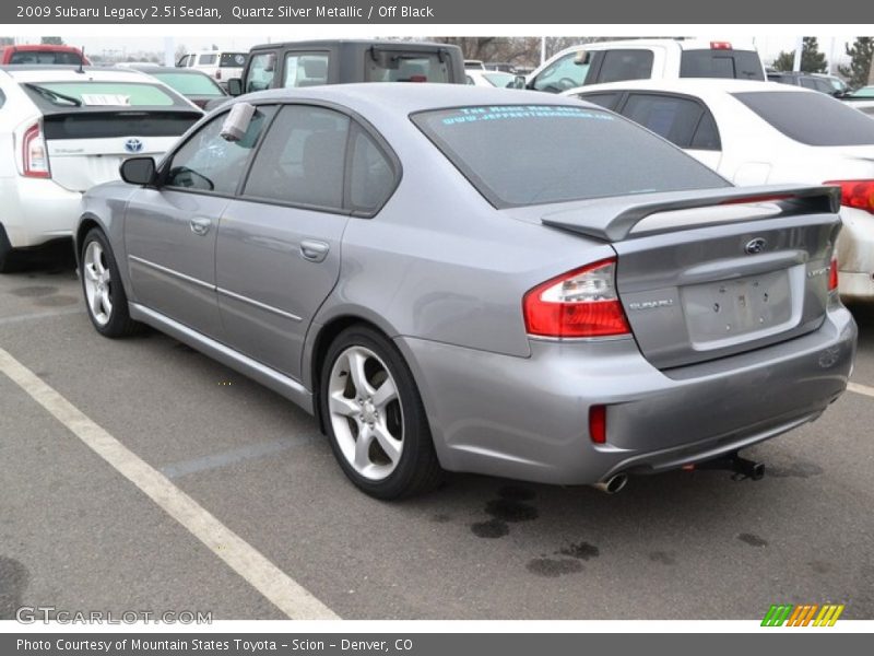 Quartz Silver Metallic / Off Black 2009 Subaru Legacy 2.5i Sedan