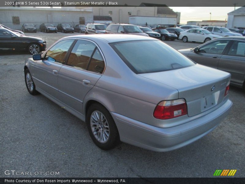 Titanium Silver Metallic / Black 2001 BMW 5 Series 530i Sedan