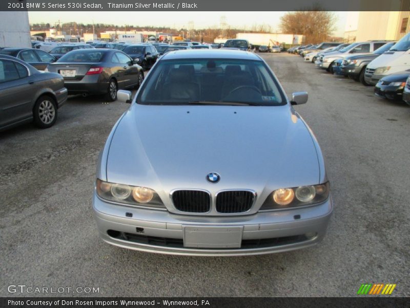 Titanium Silver Metallic / Black 2001 BMW 5 Series 530i Sedan
