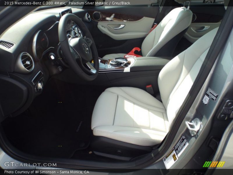 Paladium Silver Metallic / Grey/Black 2015 Mercedes-Benz C 300 4Matic