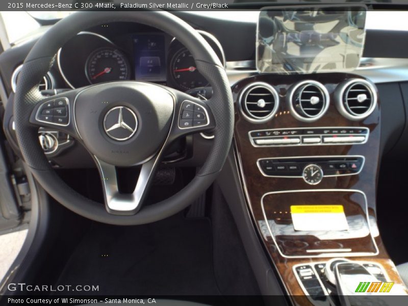 Paladium Silver Metallic / Grey/Black 2015 Mercedes-Benz C 300 4Matic