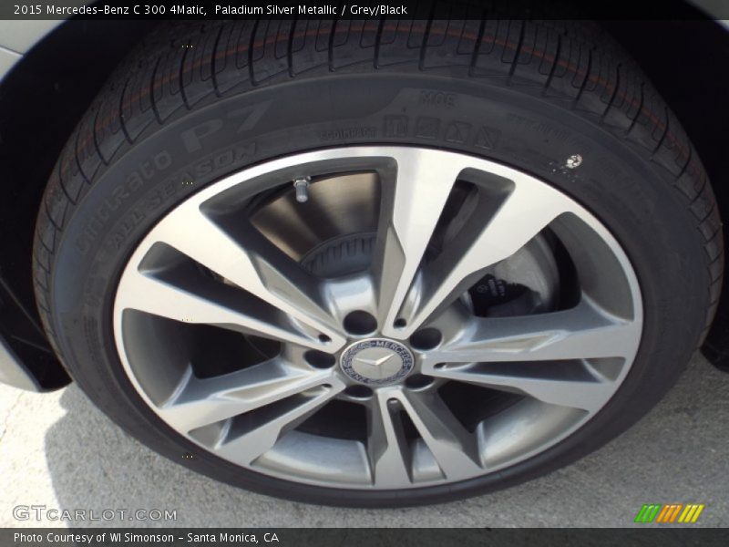 Paladium Silver Metallic / Grey/Black 2015 Mercedes-Benz C 300 4Matic