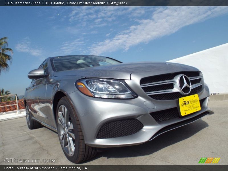 Paladium Silver Metallic / Grey/Black 2015 Mercedes-Benz C 300 4Matic