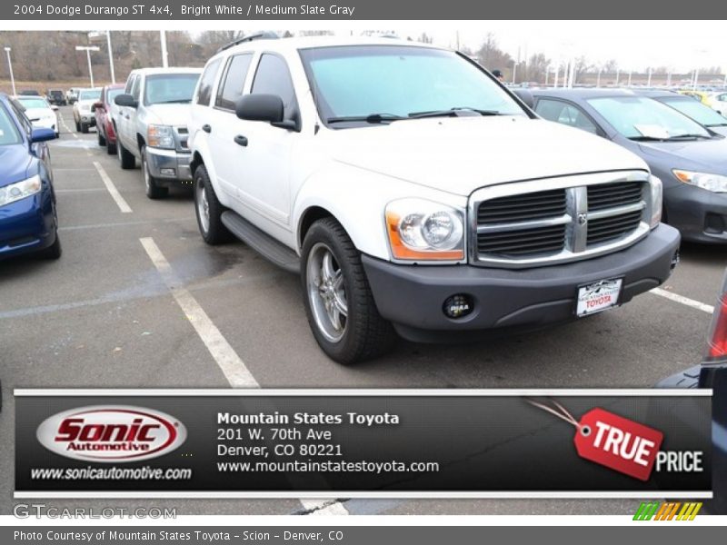 Bright White / Medium Slate Gray 2004 Dodge Durango ST 4x4