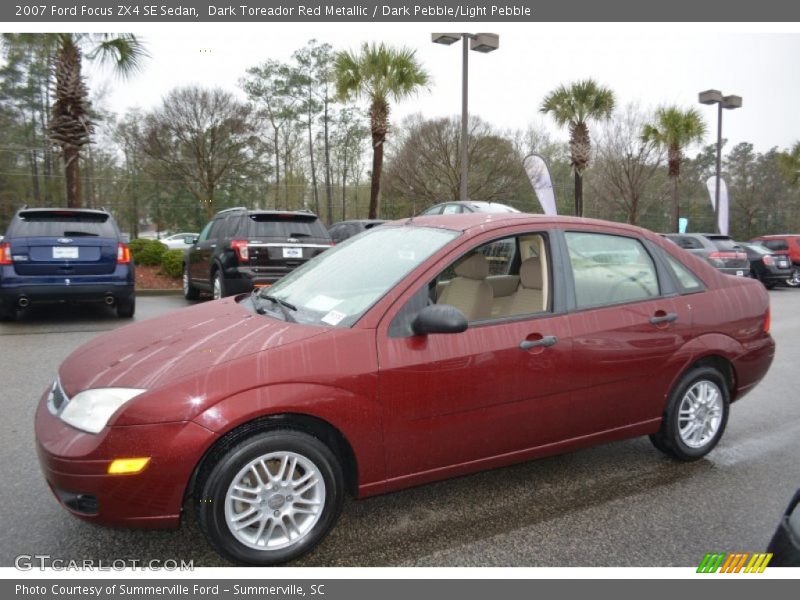 Dark Toreador Red Metallic / Dark Pebble/Light Pebble 2007 Ford Focus ZX4 SE Sedan