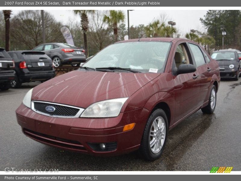 Dark Toreador Red Metallic / Dark Pebble/Light Pebble 2007 Ford Focus ZX4 SE Sedan