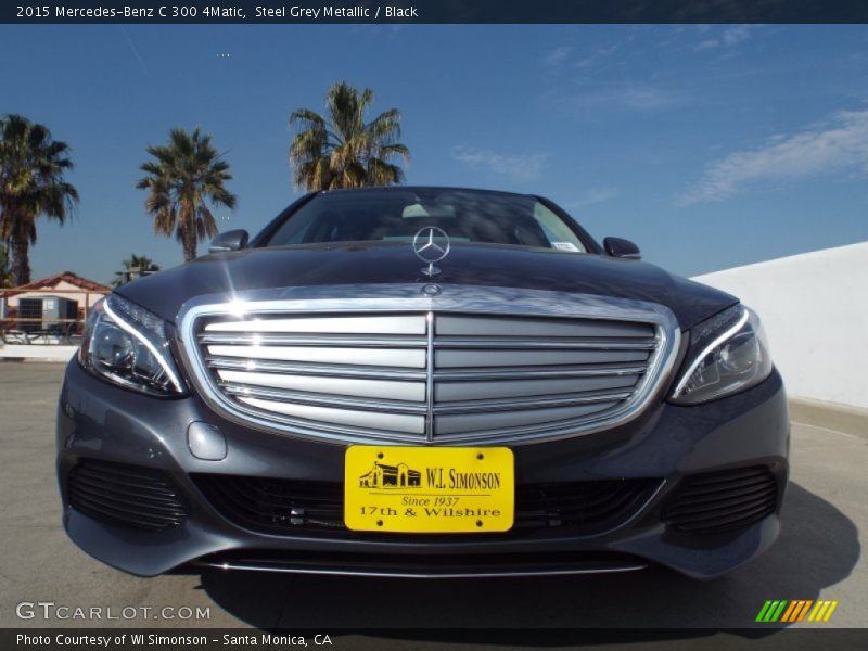 Steel Grey Metallic / Black 2015 Mercedes-Benz C 300 4Matic