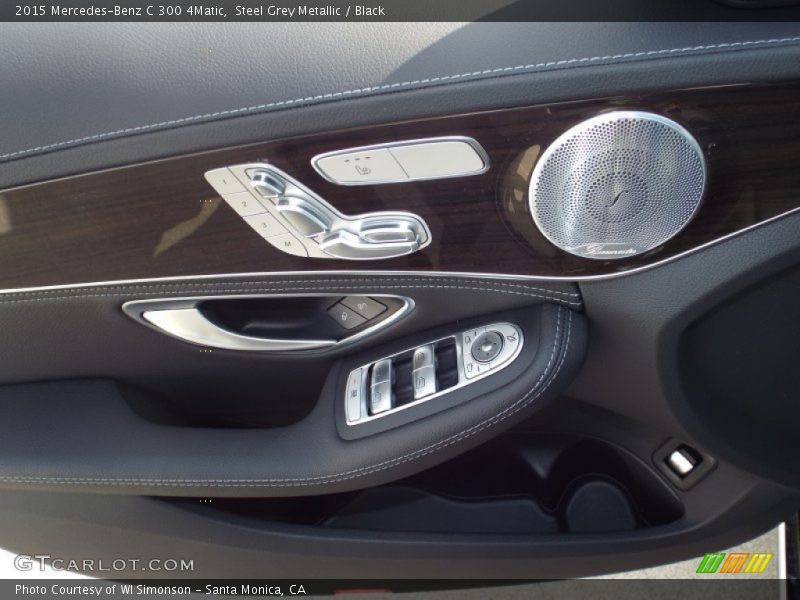 Steel Grey Metallic / Black 2015 Mercedes-Benz C 300 4Matic