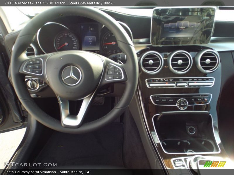 Steel Grey Metallic / Black 2015 Mercedes-Benz C 300 4Matic