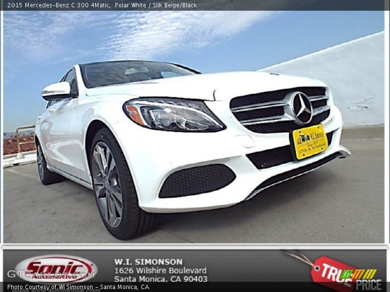 Polar White / Silk Beige/Black 2015 Mercedes-Benz C 300 4Matic