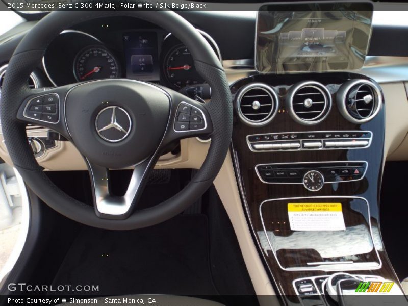 Polar White / Silk Beige/Black 2015 Mercedes-Benz C 300 4Matic