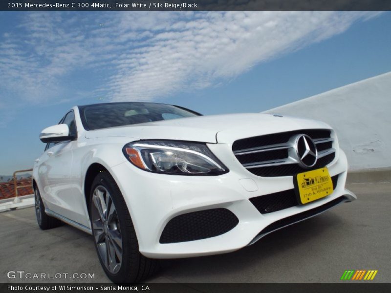 Polar White / Silk Beige/Black 2015 Mercedes-Benz C 300 4Matic