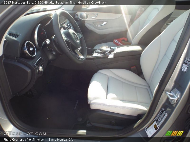Paladium Silver Metallic / Grey/Black 2015 Mercedes-Benz C 300 4Matic