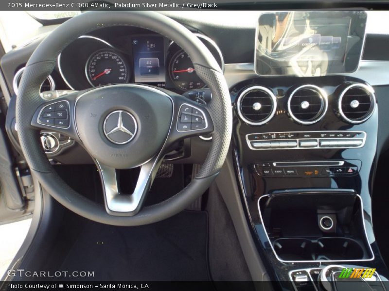 Paladium Silver Metallic / Grey/Black 2015 Mercedes-Benz C 300 4Matic