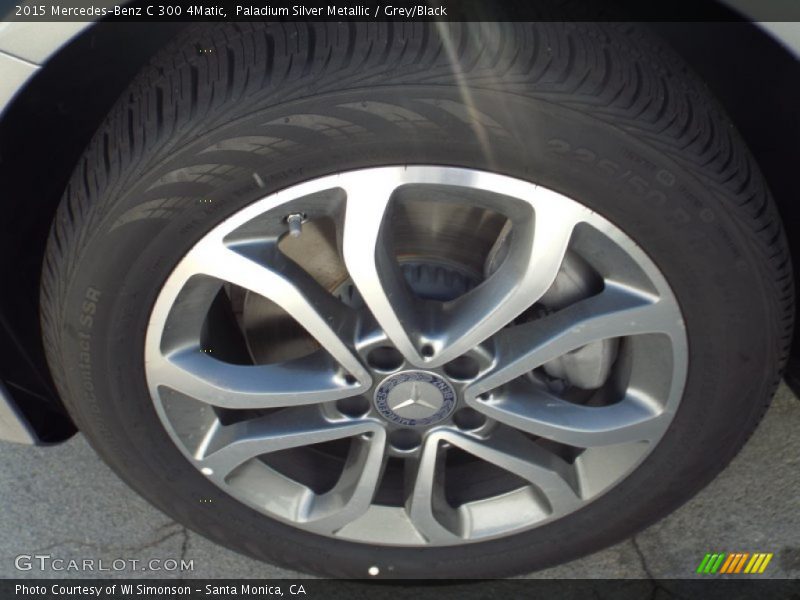 Paladium Silver Metallic / Grey/Black 2015 Mercedes-Benz C 300 4Matic