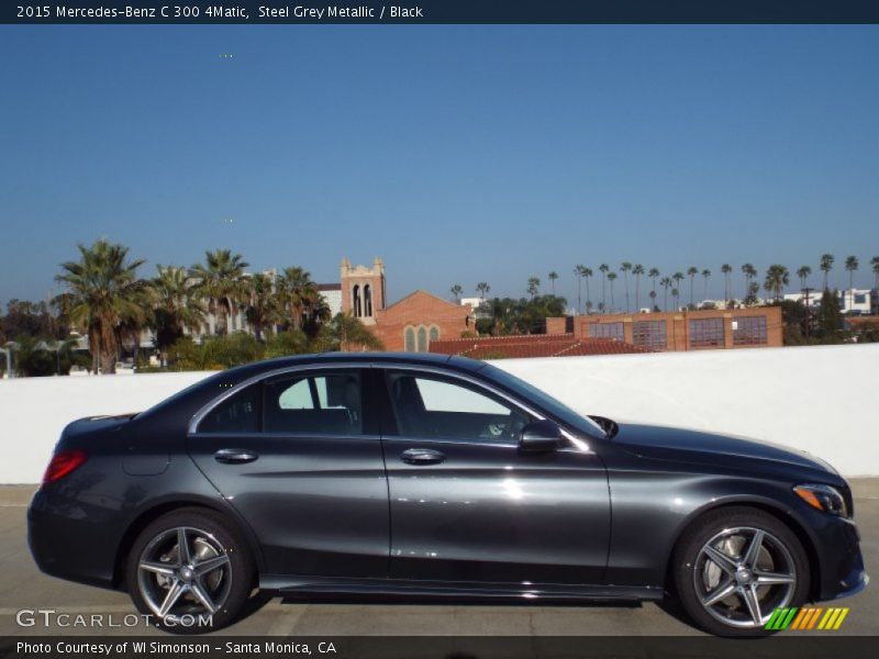 Steel Grey Metallic / Black 2015 Mercedes-Benz C 300 4Matic