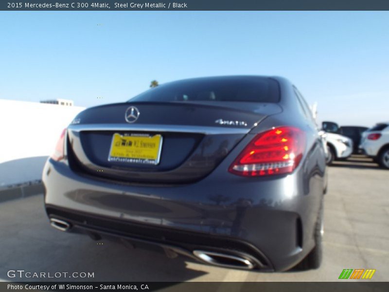 Steel Grey Metallic / Black 2015 Mercedes-Benz C 300 4Matic
