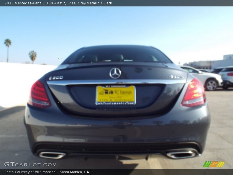 Steel Grey Metallic / Black 2015 Mercedes-Benz C 300 4Matic