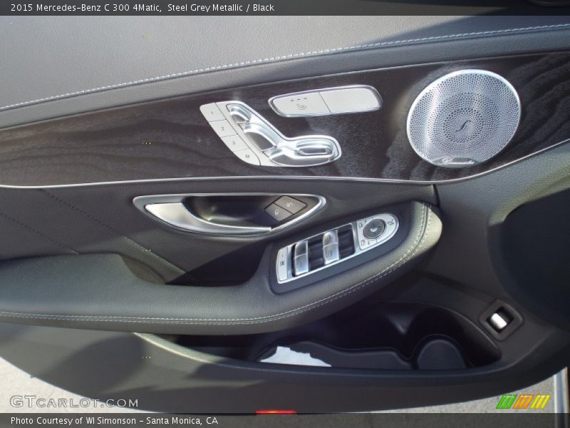 Steel Grey Metallic / Black 2015 Mercedes-Benz C 300 4Matic
