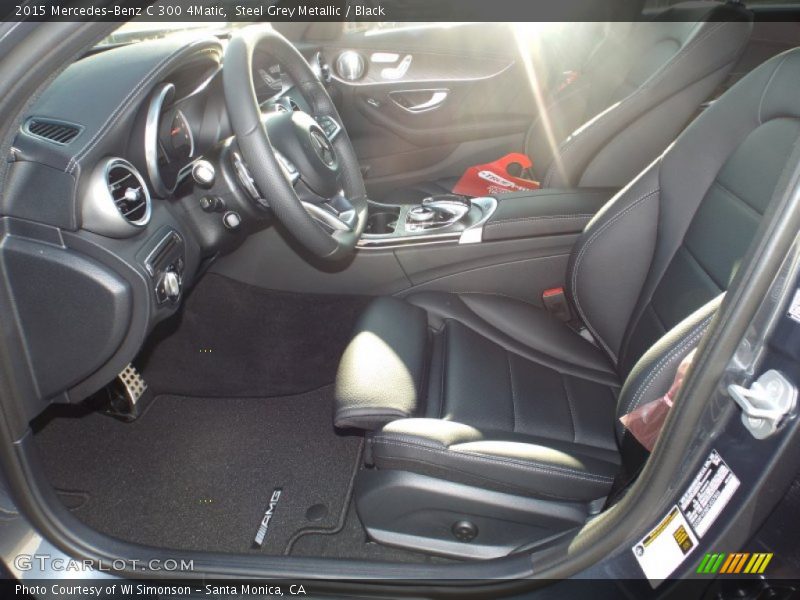 Steel Grey Metallic / Black 2015 Mercedes-Benz C 300 4Matic