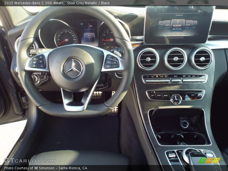 Steel Grey Metallic / Black 2015 Mercedes-Benz C 300 4Matic
