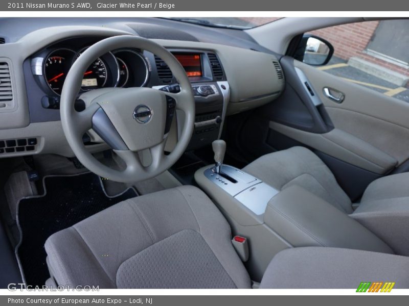 Glacier White Pearl / Beige 2011 Nissan Murano S AWD