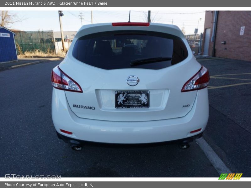 Glacier White Pearl / Beige 2011 Nissan Murano S AWD