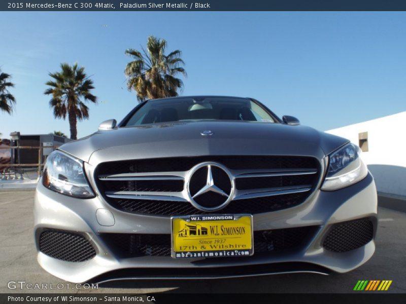 Paladium Silver Metallic / Black 2015 Mercedes-Benz C 300 4Matic