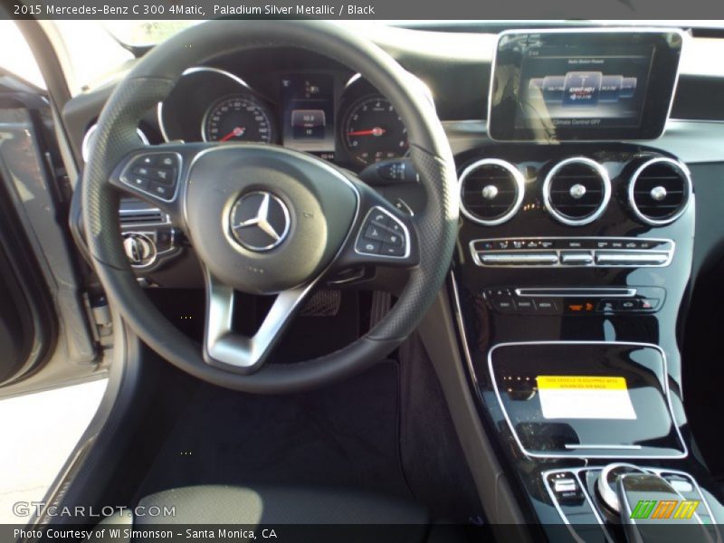 Paladium Silver Metallic / Black 2015 Mercedes-Benz C 300 4Matic