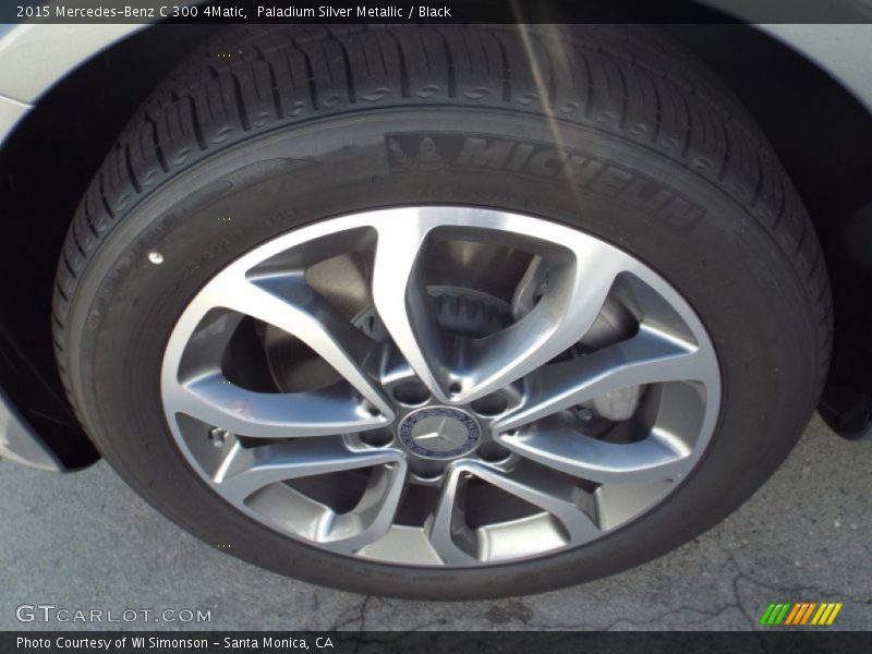Paladium Silver Metallic / Black 2015 Mercedes-Benz C 300 4Matic