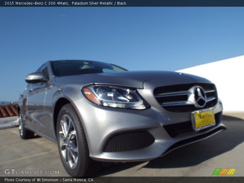 Paladium Silver Metallic / Black 2015 Mercedes-Benz C 300 4Matic