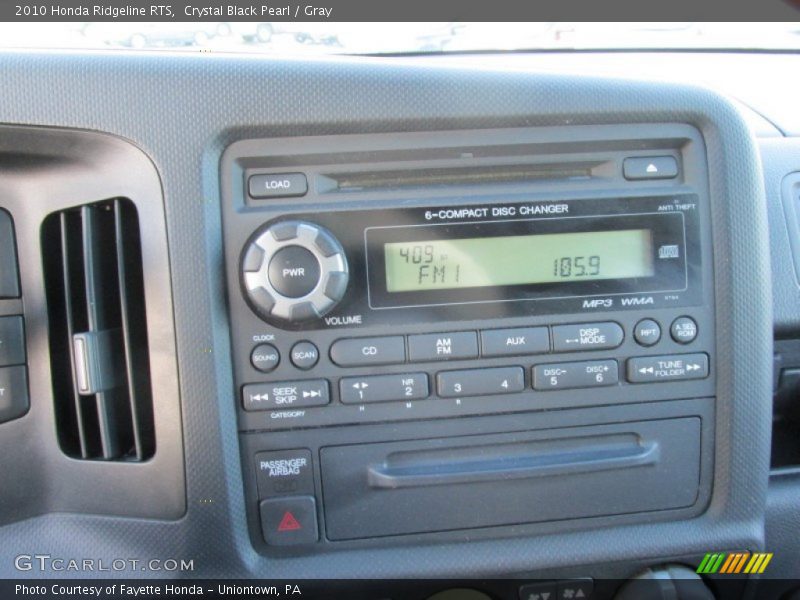 Crystal Black Pearl / Gray 2010 Honda Ridgeline RTS