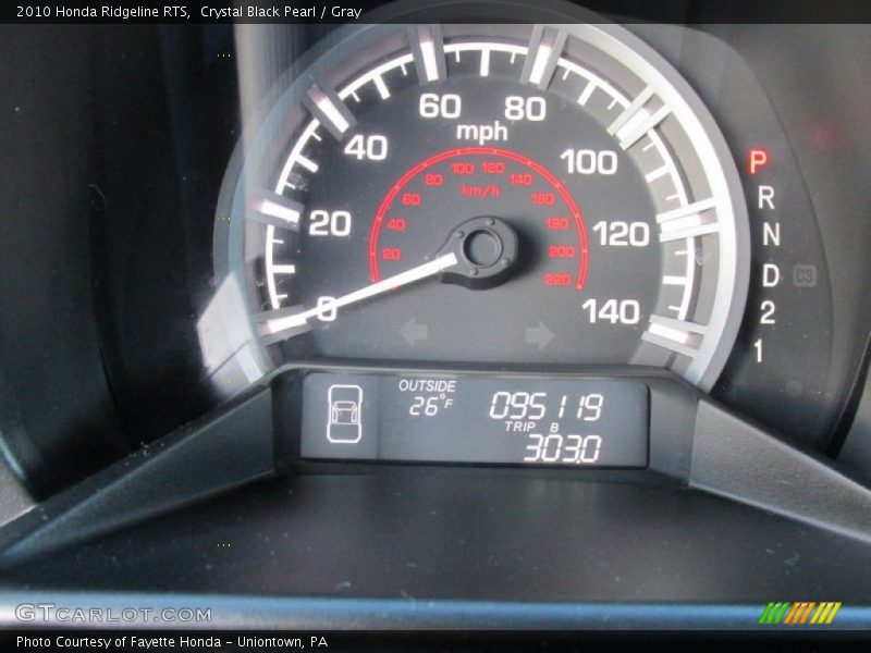 Crystal Black Pearl / Gray 2010 Honda Ridgeline RTS