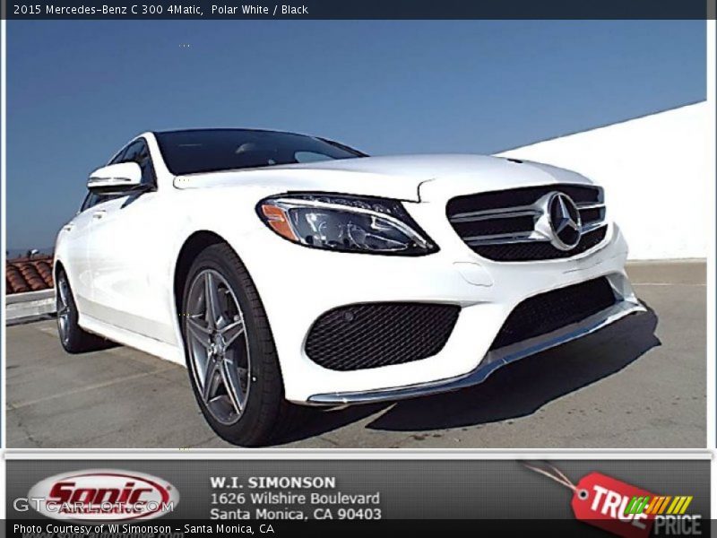 Polar White / Black 2015 Mercedes-Benz C 300 4Matic