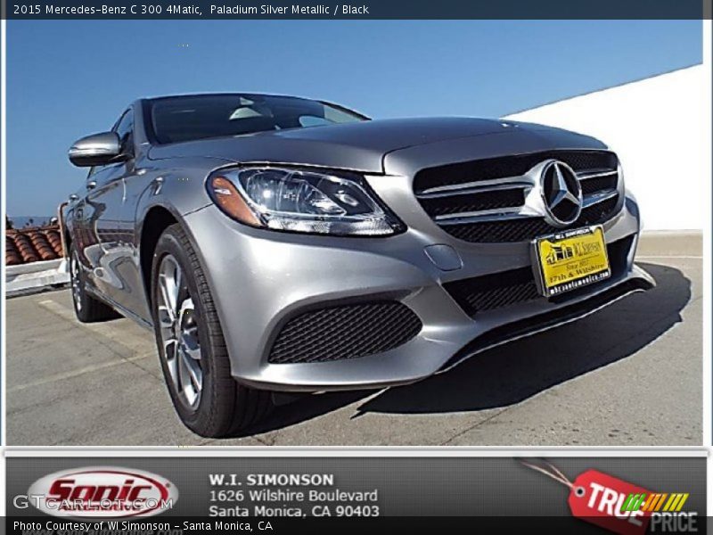 Paladium Silver Metallic / Black 2015 Mercedes-Benz C 300 4Matic