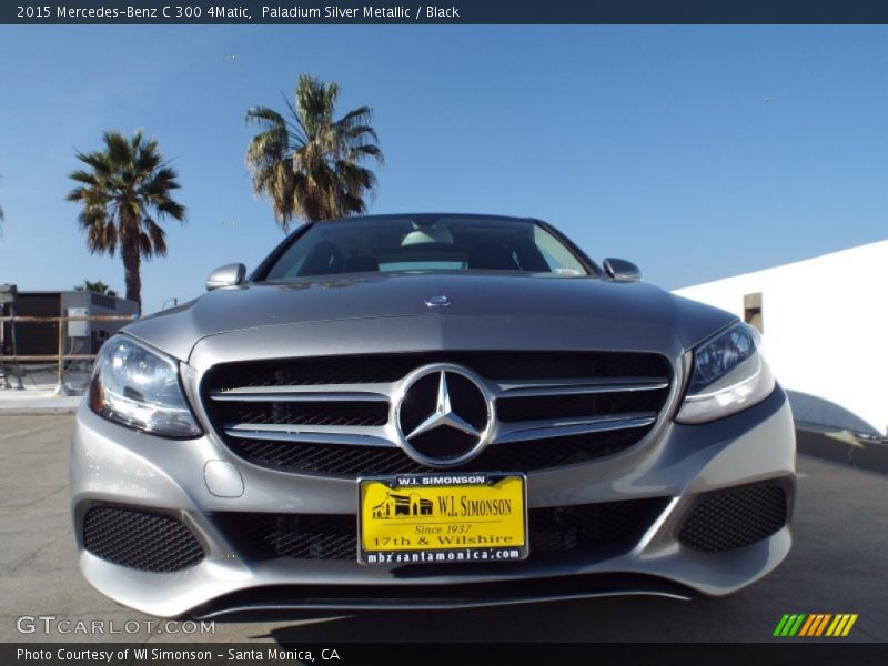 Paladium Silver Metallic / Black 2015 Mercedes-Benz C 300 4Matic