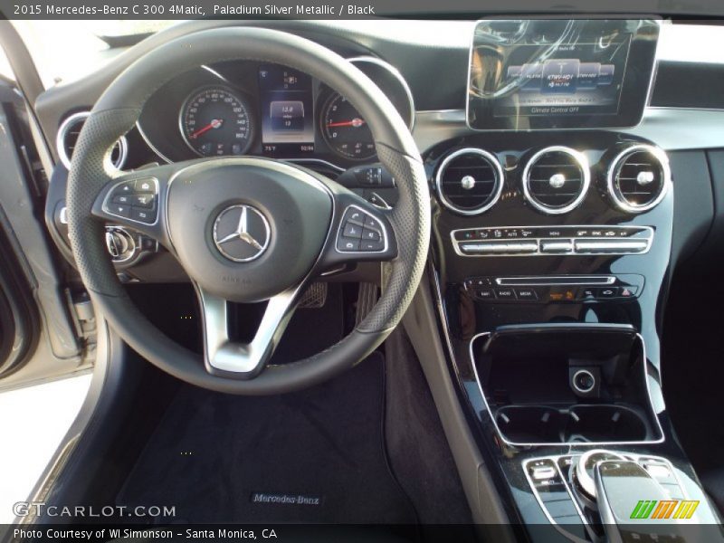 Paladium Silver Metallic / Black 2015 Mercedes-Benz C 300 4Matic