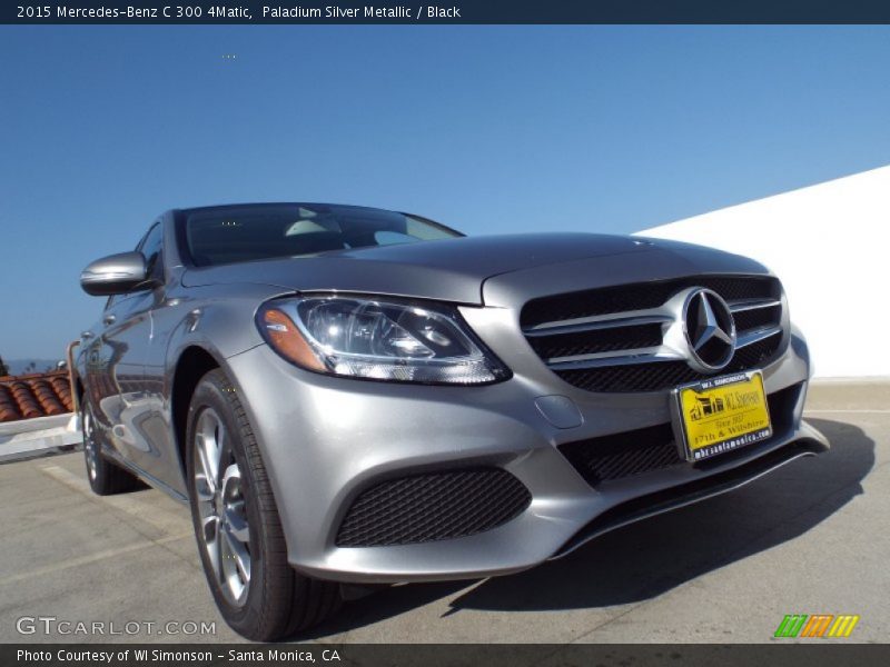 Paladium Silver Metallic / Black 2015 Mercedes-Benz C 300 4Matic