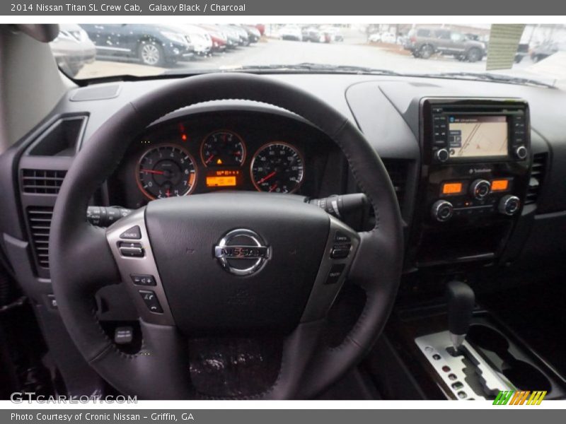 Galaxy Black / Charcoal 2014 Nissan Titan SL Crew Cab