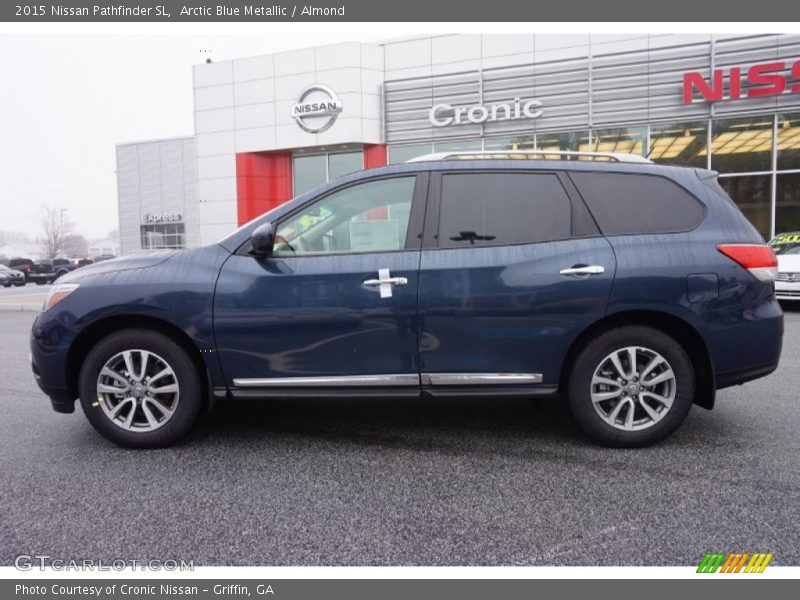 Arctic Blue Metallic / Almond 2015 Nissan Pathfinder SL
