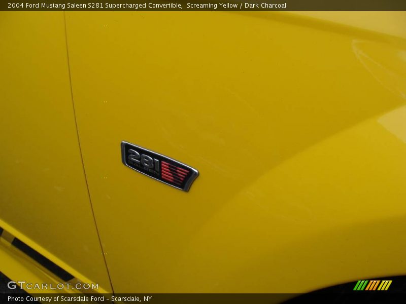 Screaming Yellow / Dark Charcoal 2004 Ford Mustang Saleen S281 Supercharged Convertible