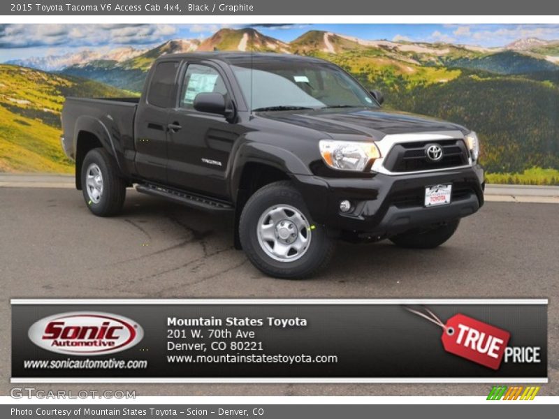 Black / Graphite 2015 Toyota Tacoma V6 Access Cab 4x4