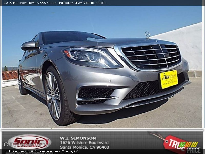 Palladium Silver Metallic / Black 2015 Mercedes-Benz S 550 Sedan