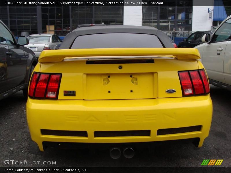 Screaming Yellow / Dark Charcoal 2004 Ford Mustang Saleen S281 Supercharged Convertible