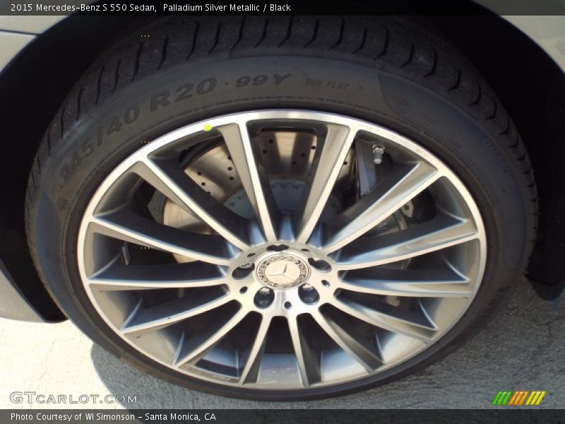Palladium Silver Metallic / Black 2015 Mercedes-Benz S 550 Sedan