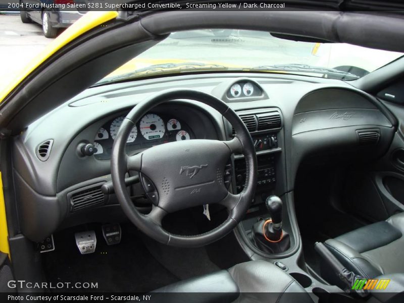 Screaming Yellow / Dark Charcoal 2004 Ford Mustang Saleen S281 Supercharged Convertible