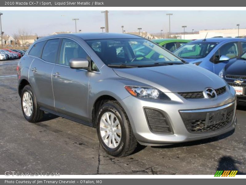 Liquid Silver Metallic / Black 2010 Mazda CX-7 i Sport