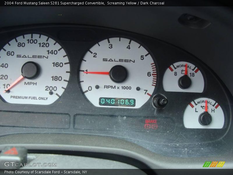 Screaming Yellow / Dark Charcoal 2004 Ford Mustang Saleen S281 Supercharged Convertible