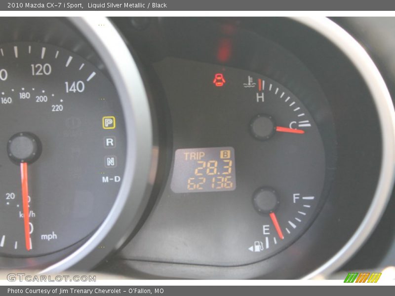 Liquid Silver Metallic / Black 2010 Mazda CX-7 i Sport