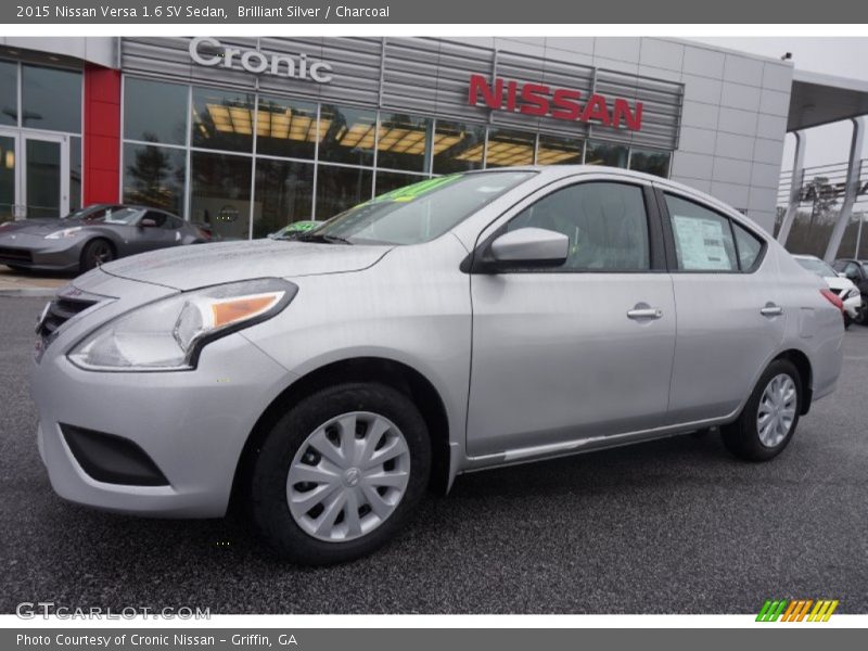 Brilliant Silver / Charcoal 2015 Nissan Versa 1.6 SV Sedan